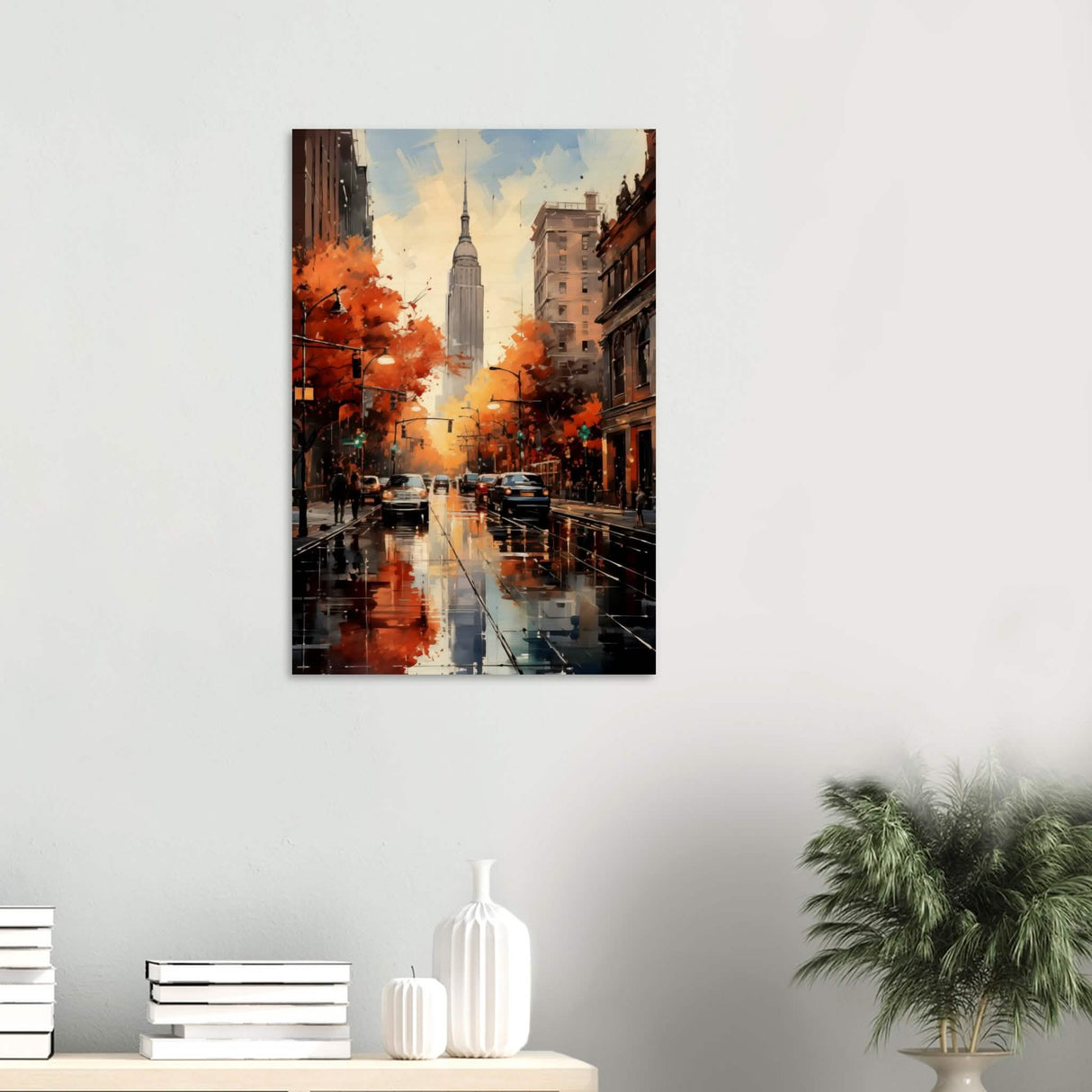 Golden Hour in Manhattan | Modern Wall Art Print - Wood Prints - 50x75 cm / 20x30″ - 10 mm