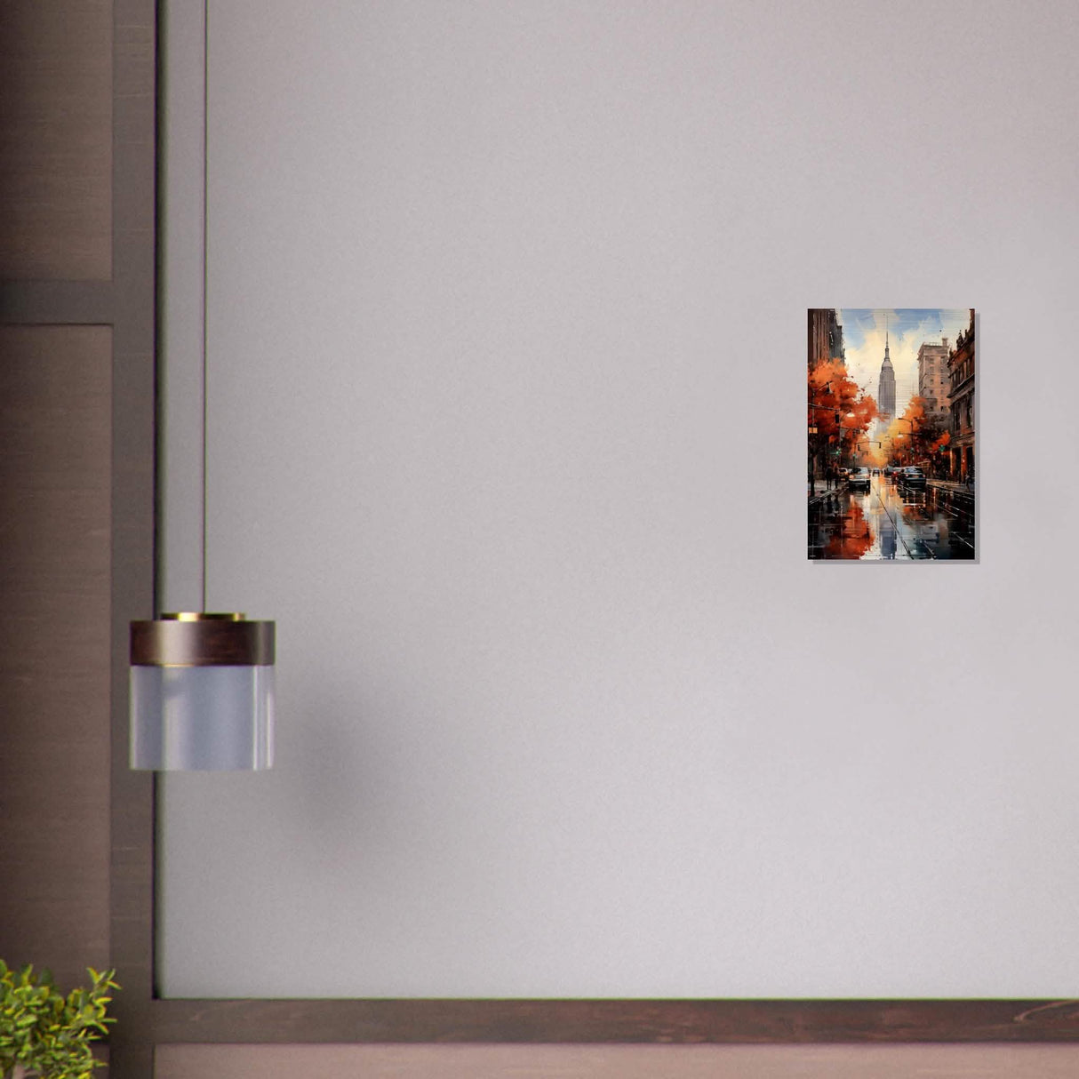 Golden Hour in Manhattan | Modern Wall Art Print - Brushed Aluminum Print - 30x45 cm / 12x18″ -