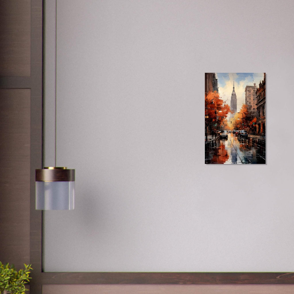 Golden Hour in Manhattan | Modern Wall Art Print - Brushed Aluminum Print - 40x60 cm / 16x24″ -
