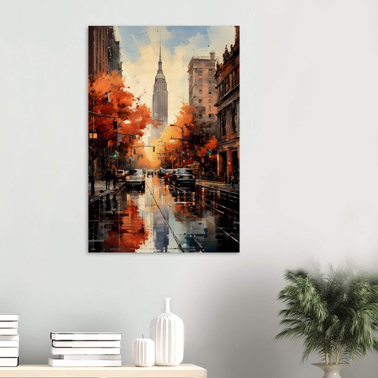 Golden Hour in Manhattan | Modern Wall Art Print - Wood Prints - 60x90 cm / 24x36″ - 20 mm