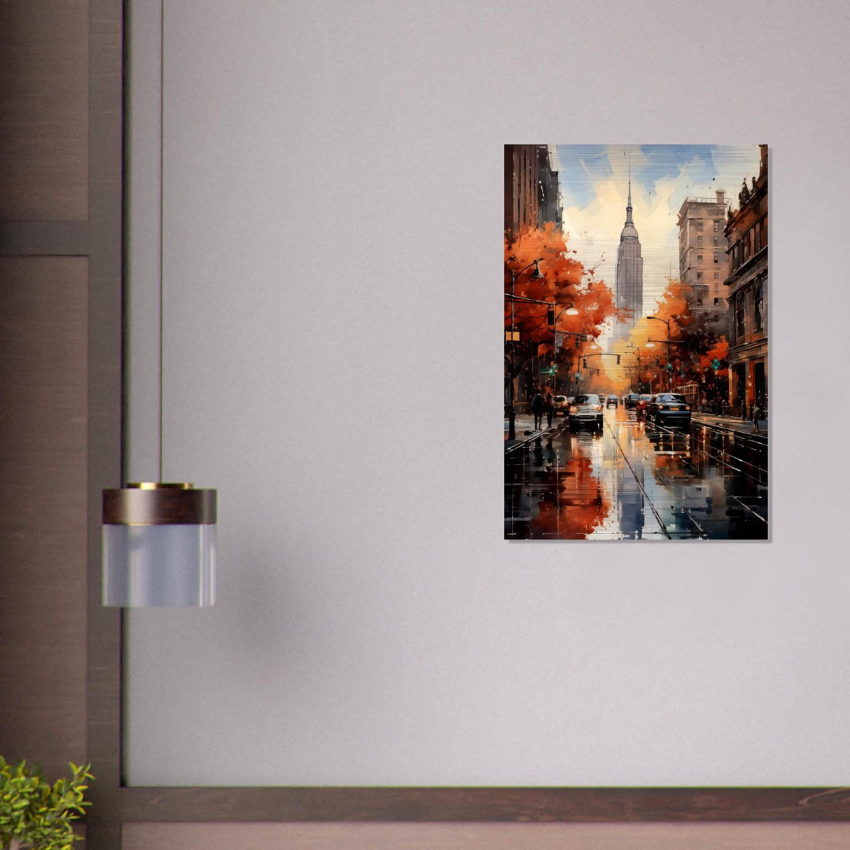 Golden Hour in Manhattan | Modern Wall Art Print - Brushed Aluminum Print - 60x90 cm / 24x36″ -