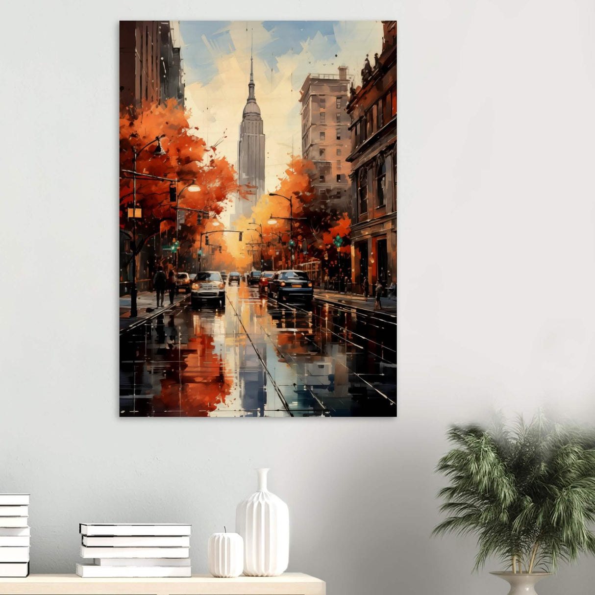 Golden Hour in Manhattan | Modern Wall Art Print - Wood Prints - 70x100 cm / 28x40″ - 10 mm