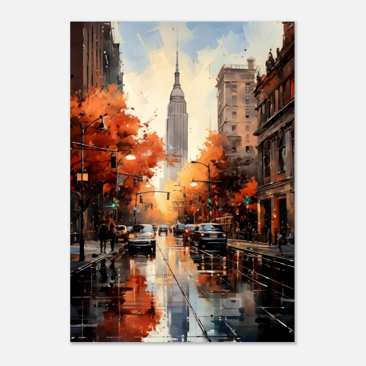 Golden Hour in Manhattan | Modern Wall Art Print - Aluminum Print - 70x100 cm / 28x40″ -