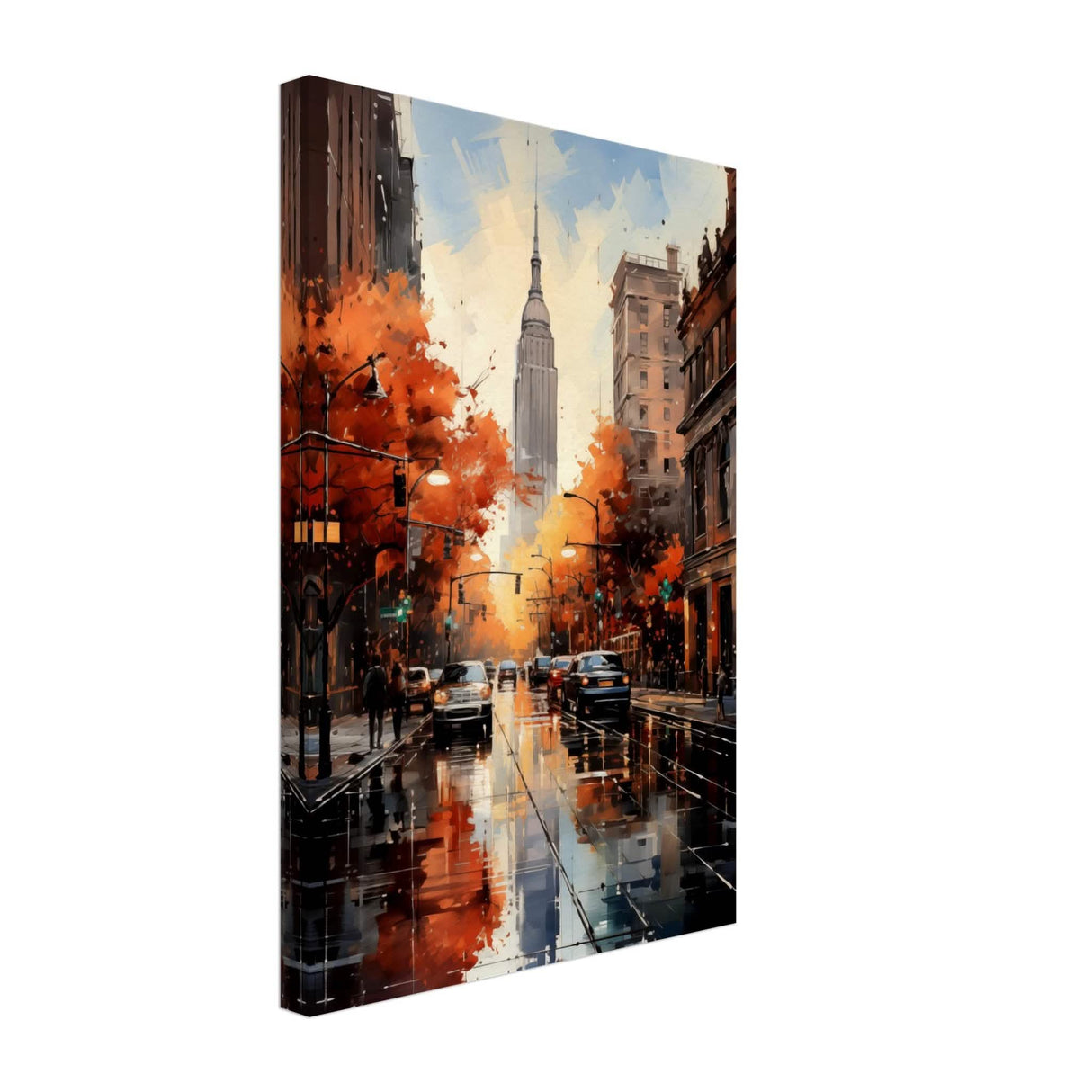 Golden Hour in Manhattan | Modern Wall Art Print - Canvas - 30x45 cm / 12x18″ - Slim