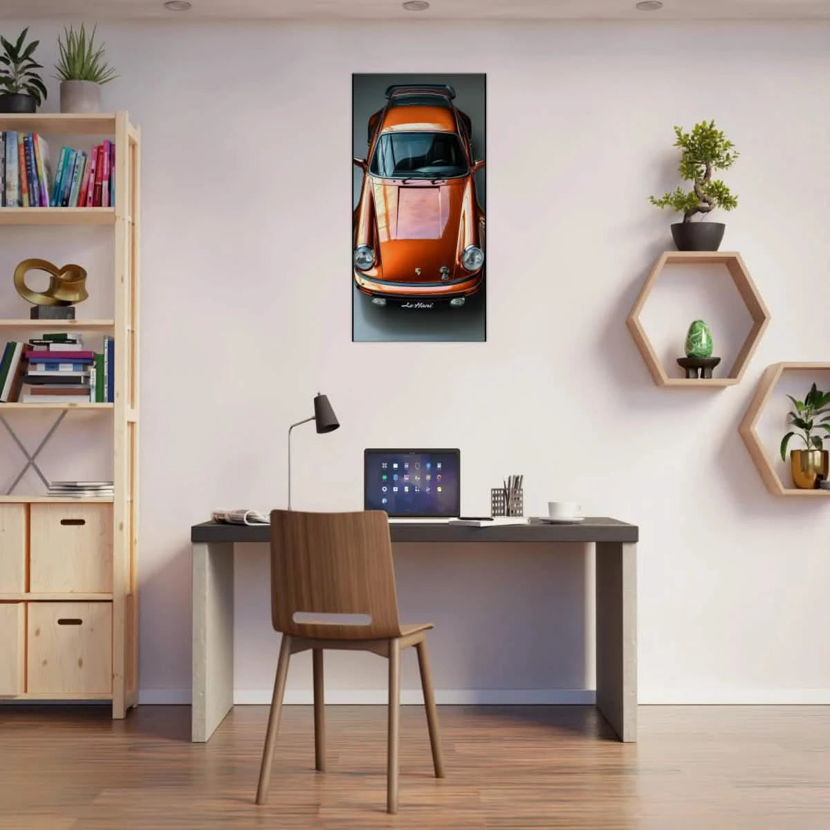 Golden Legend – Porsche Wall Art | Premium Canvas 50x100 cm / 20x40″ -