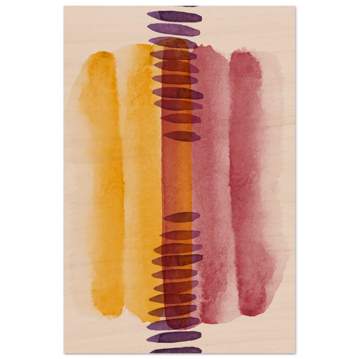 Golden Radiance Abstract - 60x90 cm / 24x36″ - Wood Prints -