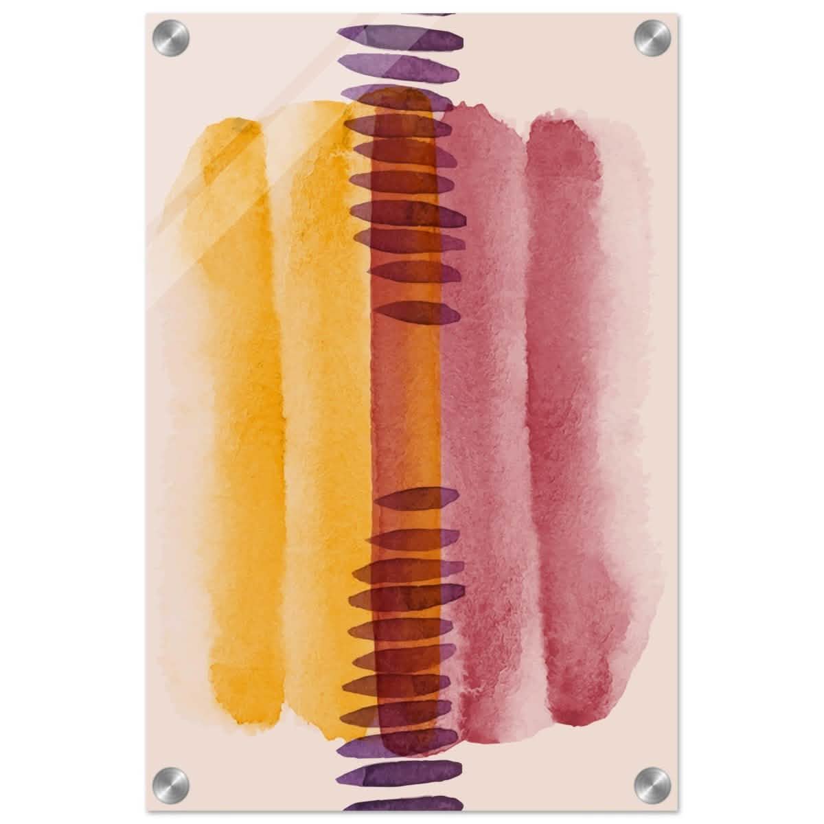 Golden Radiance Abstract - 30x45 cm / 12x18″ - Acrylic Print -