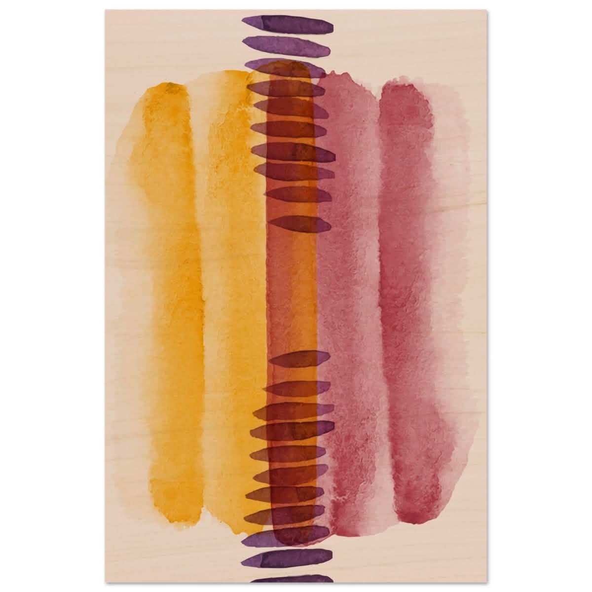 Golden Radiance Abstract - 40x60 cm / 16x24″ - Wood Prints -