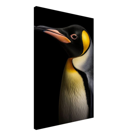 Golden Tuxedo: The Playful Penguin | Animal Art Print - Canvas - 50x75 cm / 20x30″ -