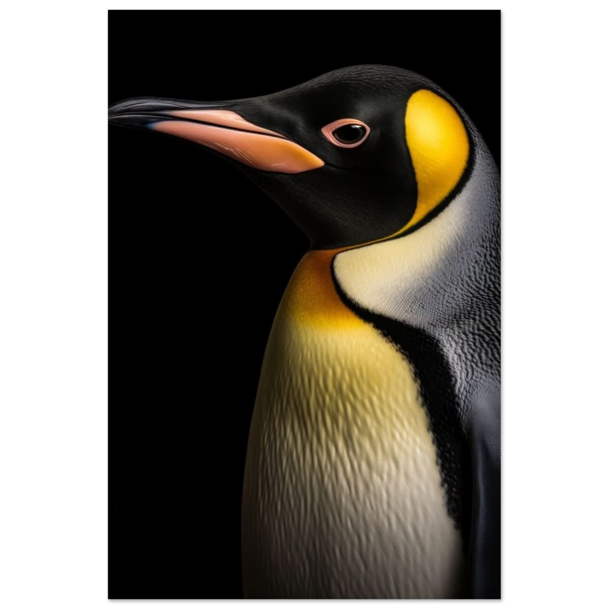 Golden Tuxedo: The Playful Penguin | Animal Art Print - Aluminum Print - 50x75 cm / 20x30″ -