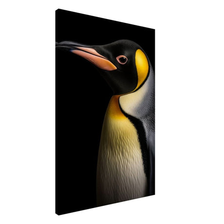 Golden Tuxedo: The Playful Penguin | Animal Art Print - Canvas - 60x90 cm / 24x36″ -