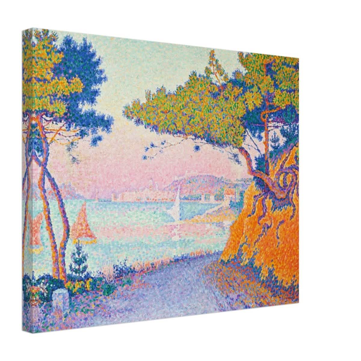 Golfe Juan (1896) painting by Paul Signac | Vintage wall art print - Canvas - 40x50 cm / 16x20″ -