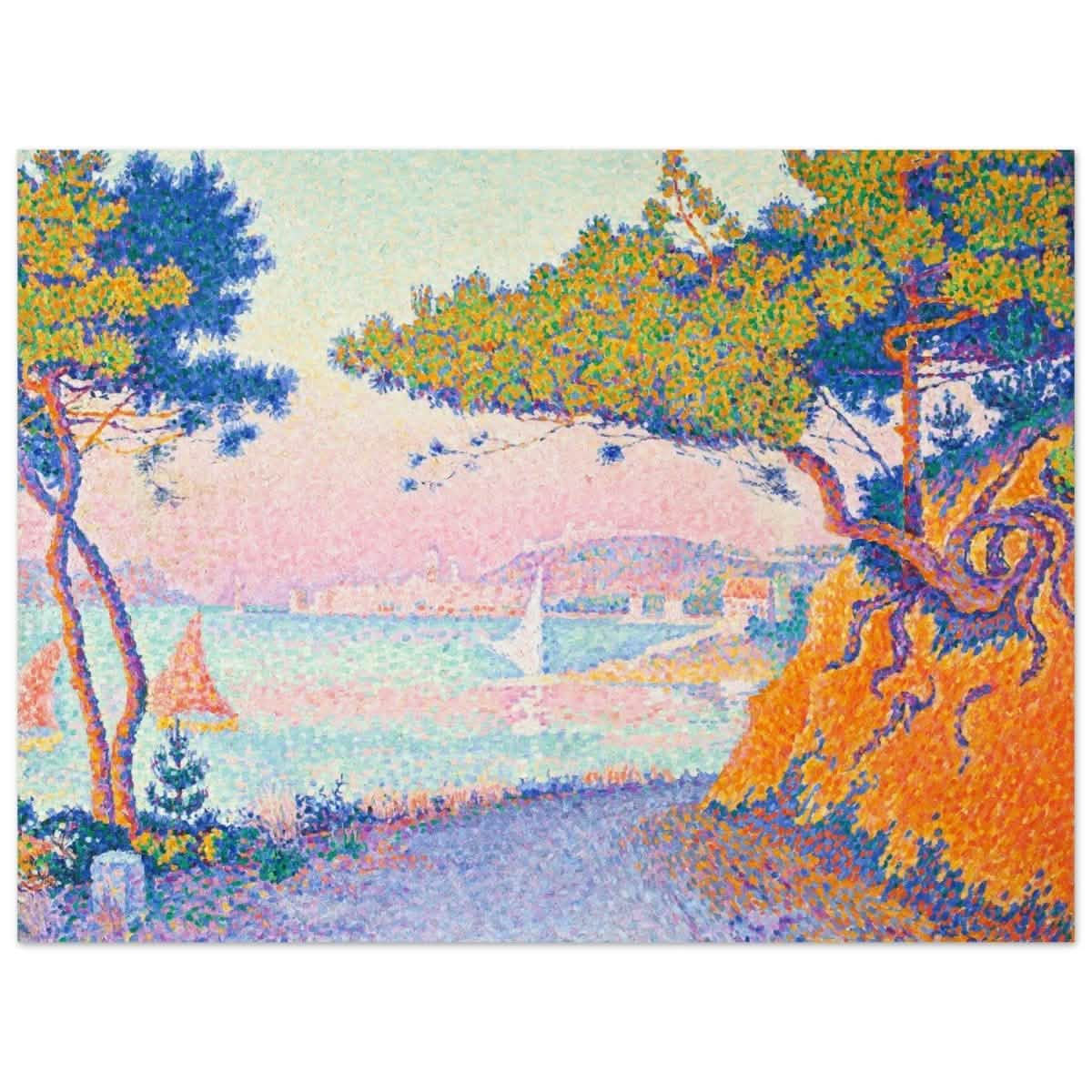 Golfe Juan (1896) painting by Paul Signac | Vintage wall art print - Aluminum Print - 60x80 cm / 24x32″ -