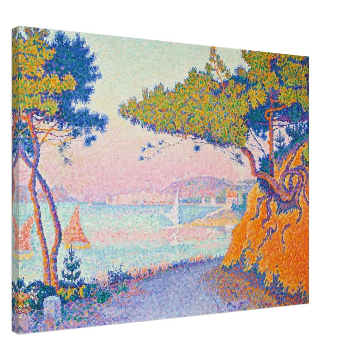 Golfe Juan (1896) painting by Paul Signac | Vintage wall art print - Canvas - 60x80 cm / 24x32″ -