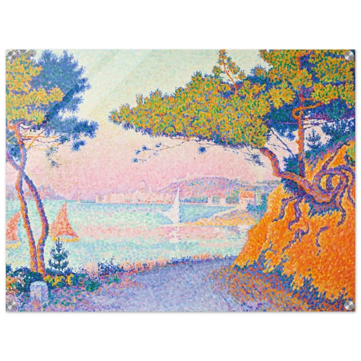 Golfe Juan (1896) painting by Paul Signac | Vintage wall art print - Acrylic Print - 60x80 cm / 24x32″ -