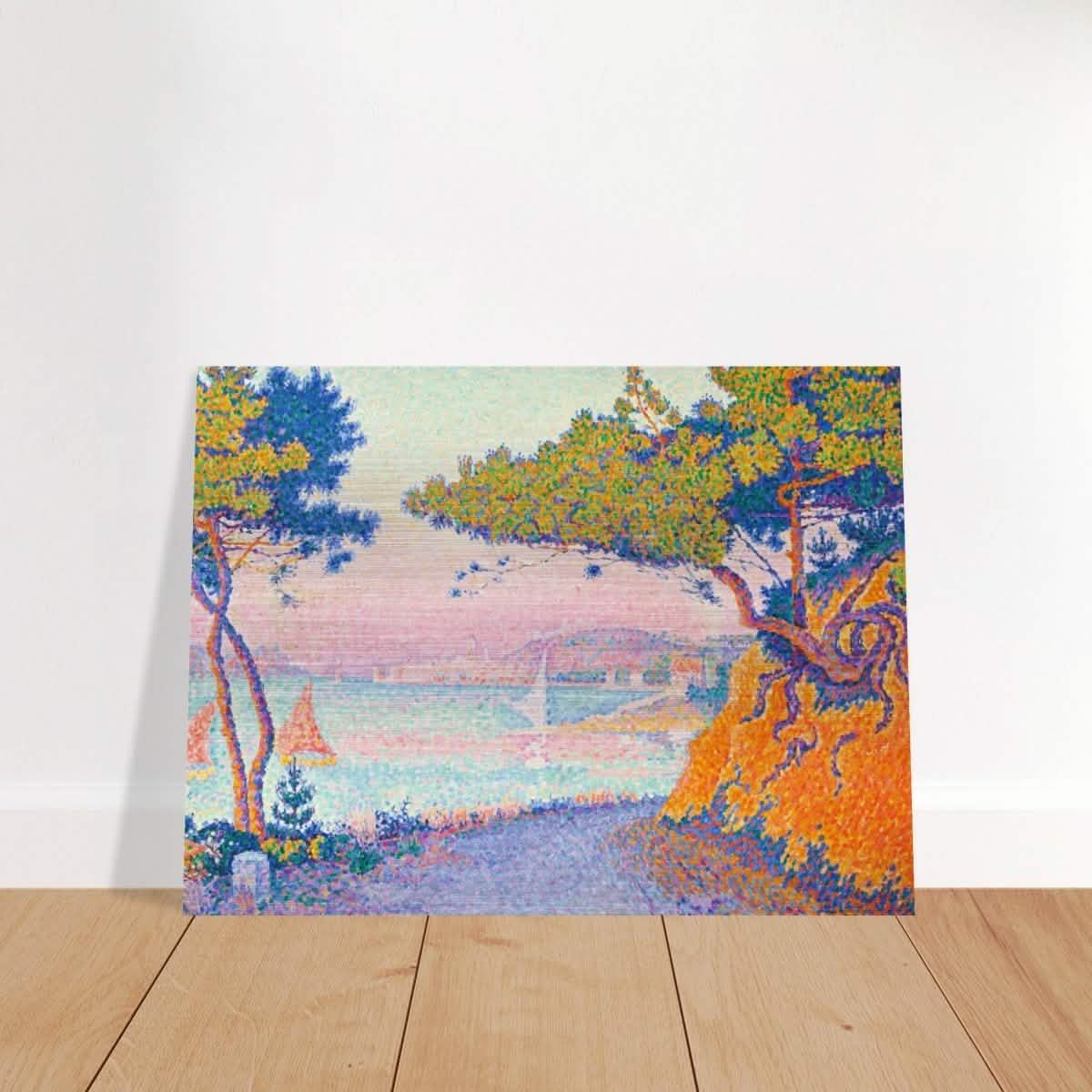 Golfe Juan (1896) painting by Paul Signac | Vintage wall art print - Brushed Aluminum Print - 30x40 cm / 12x16″ -