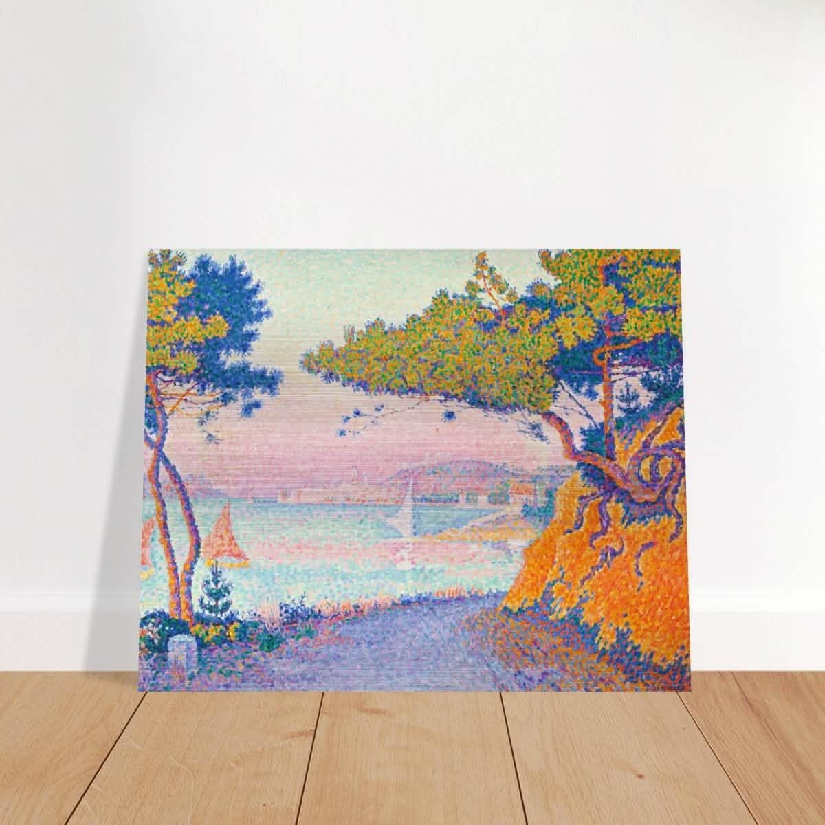 Golfe Juan (1896) painting by Paul Signac | Vintage wall art print - Brushed Aluminum Print - 40x50 cm / 16x20″ -