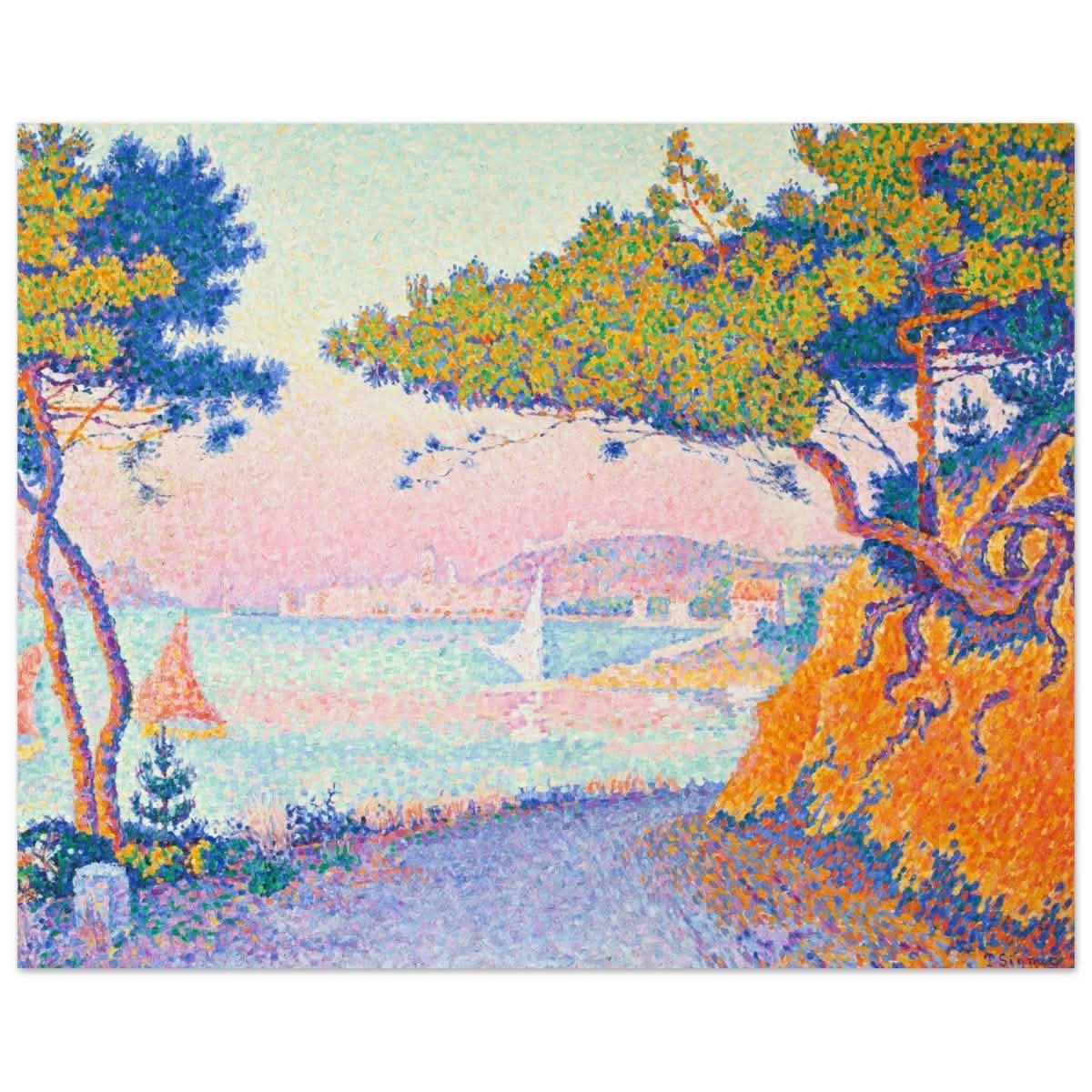 Golfe Juan (1896) painting by Paul Signac | Vintage wall art print - Aluminum Print - 40x50 cm / 16x20″ -