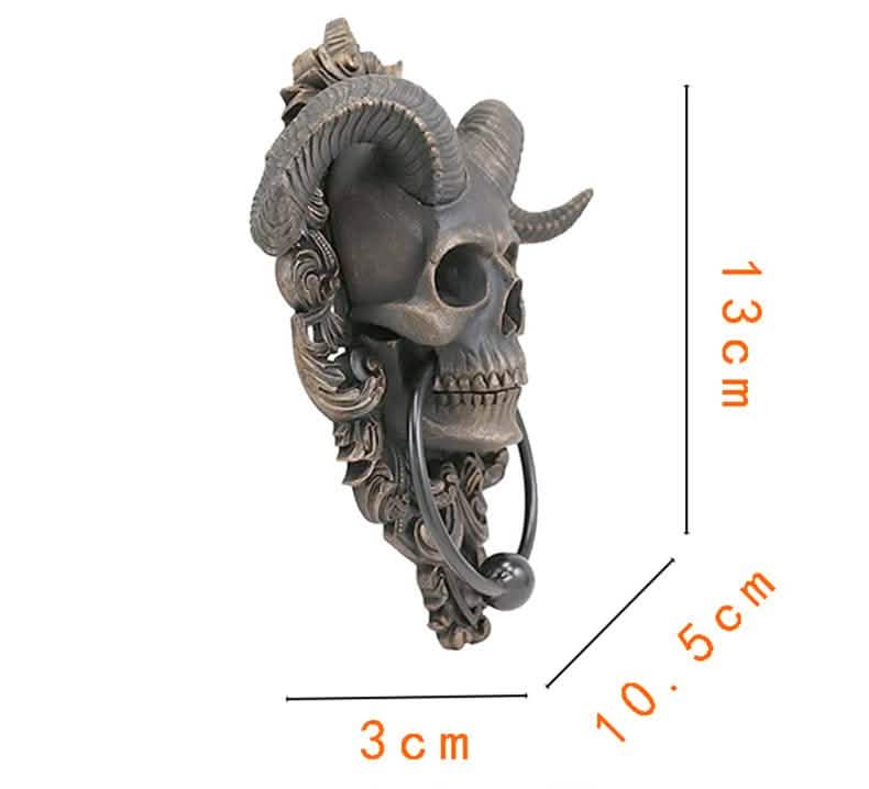Gothic Ram Skull Resin Wall Sculpture – Dark Art Home Decoration - Ram Skull Resin Wall Sculpture -