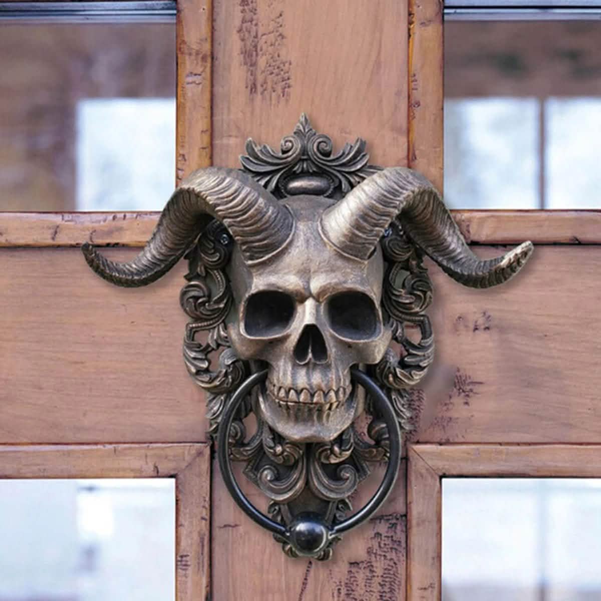 Gothic Ram Skull Resin Wall Sculpture – Dark Art Home Decoration - Ram Skull Resin Wall Sculpture -