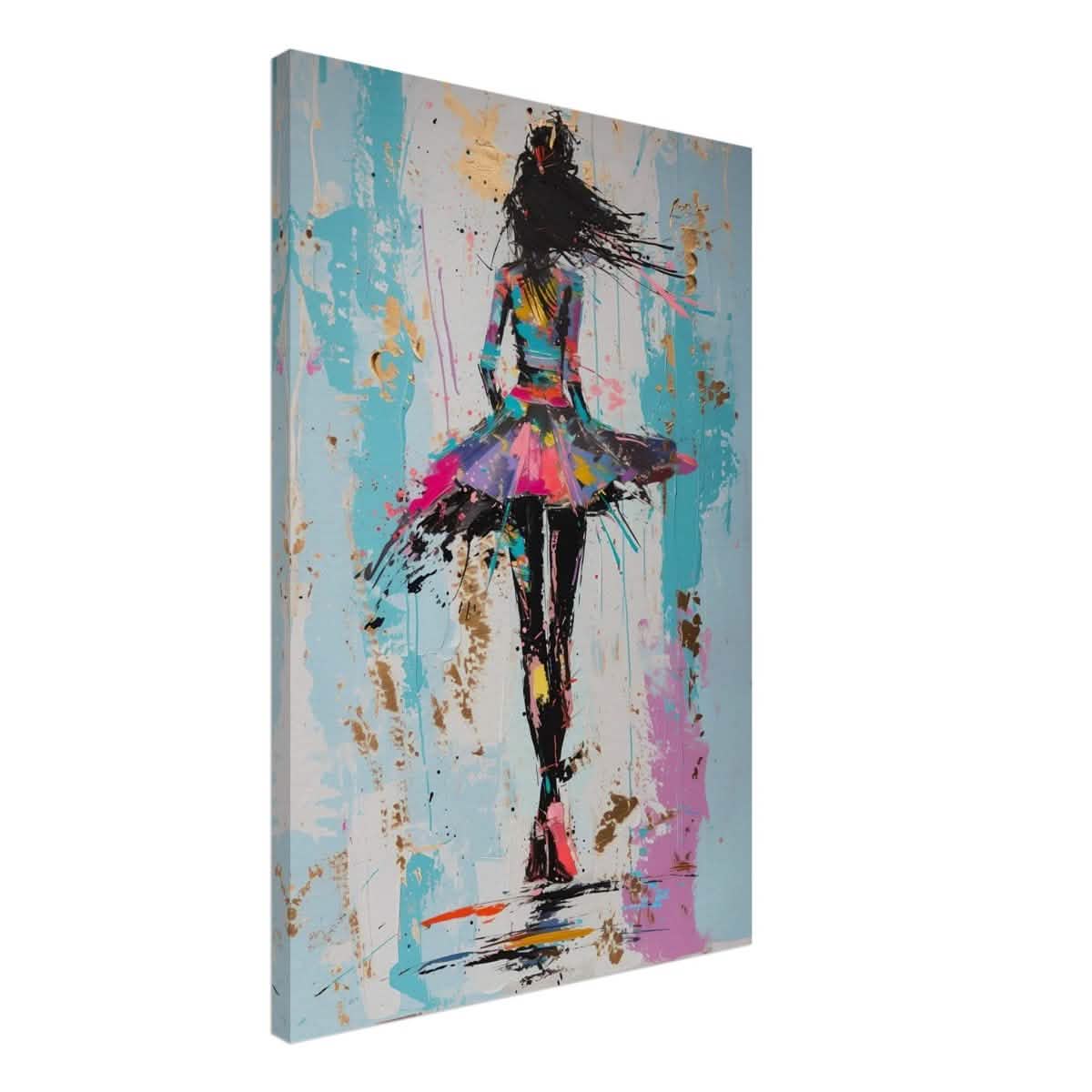 Grace in Motion: The Abstract Dancer | Abstract Figurative Art wall art print - Canvas - 50x75 cm / 20x30″ -