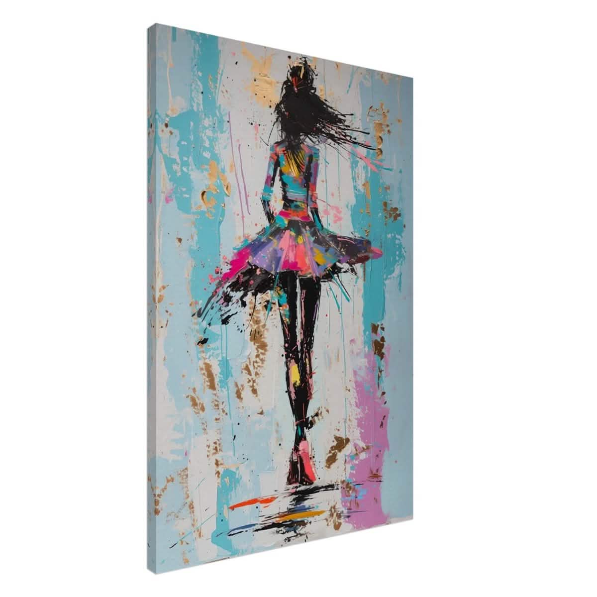 Grace in Motion: The Abstract Dancer | Abstract Figurative Art wall art print - Canvas - 60x90 cm / 24x36″ -