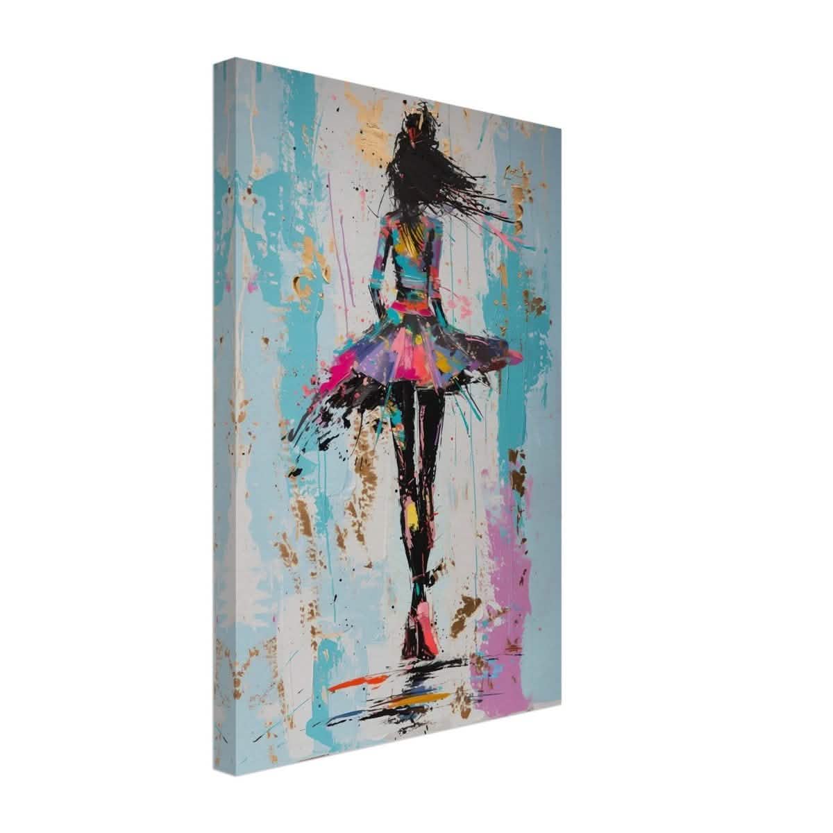 Grace in Motion: The Abstract Dancer | Abstract Figurative Art wall art print - Canvas - 30x45 cm / 12x18″ -