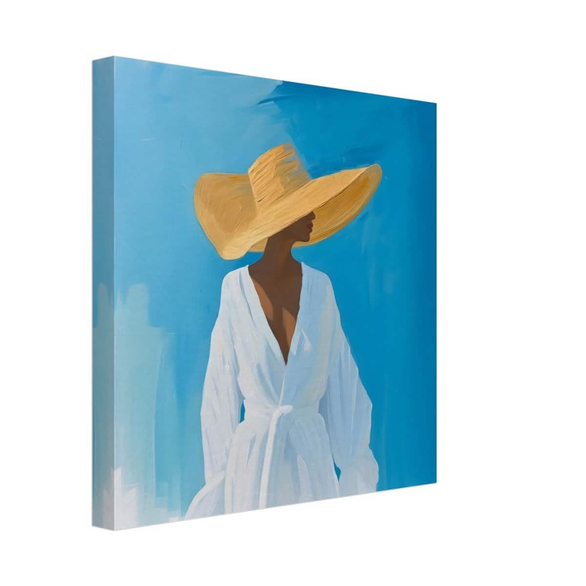 Grace in the Breeze | Minimalist Figurative Art print - Canvas - 30x30 cm / 12x12″ -