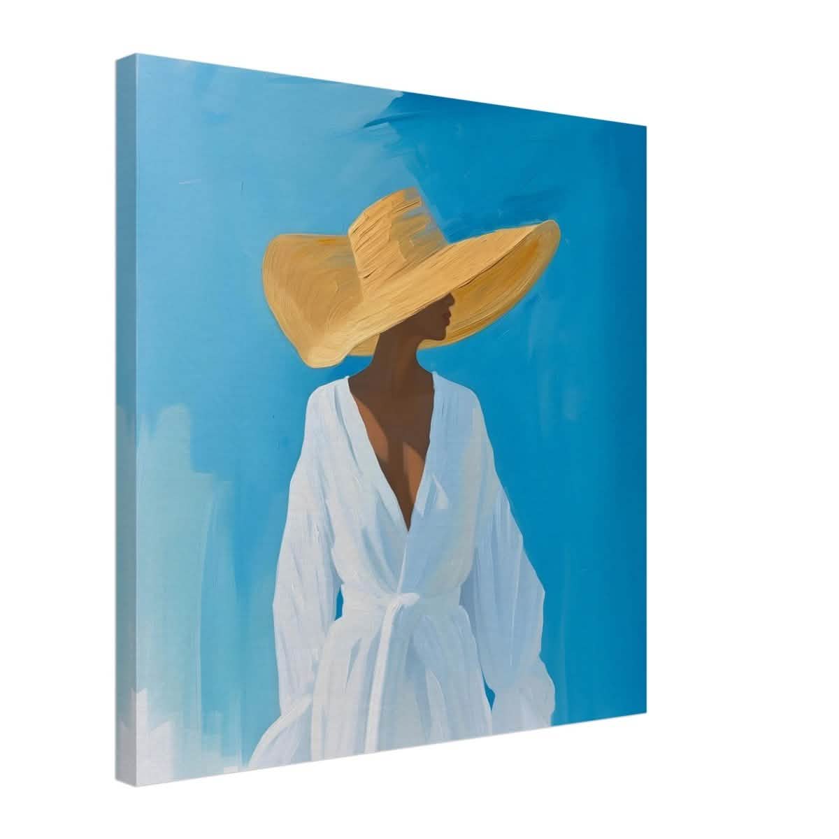 Grace in the Breeze | Minimalist Figurative Art print - Canvas - 50x50 cm / 20x20″ -