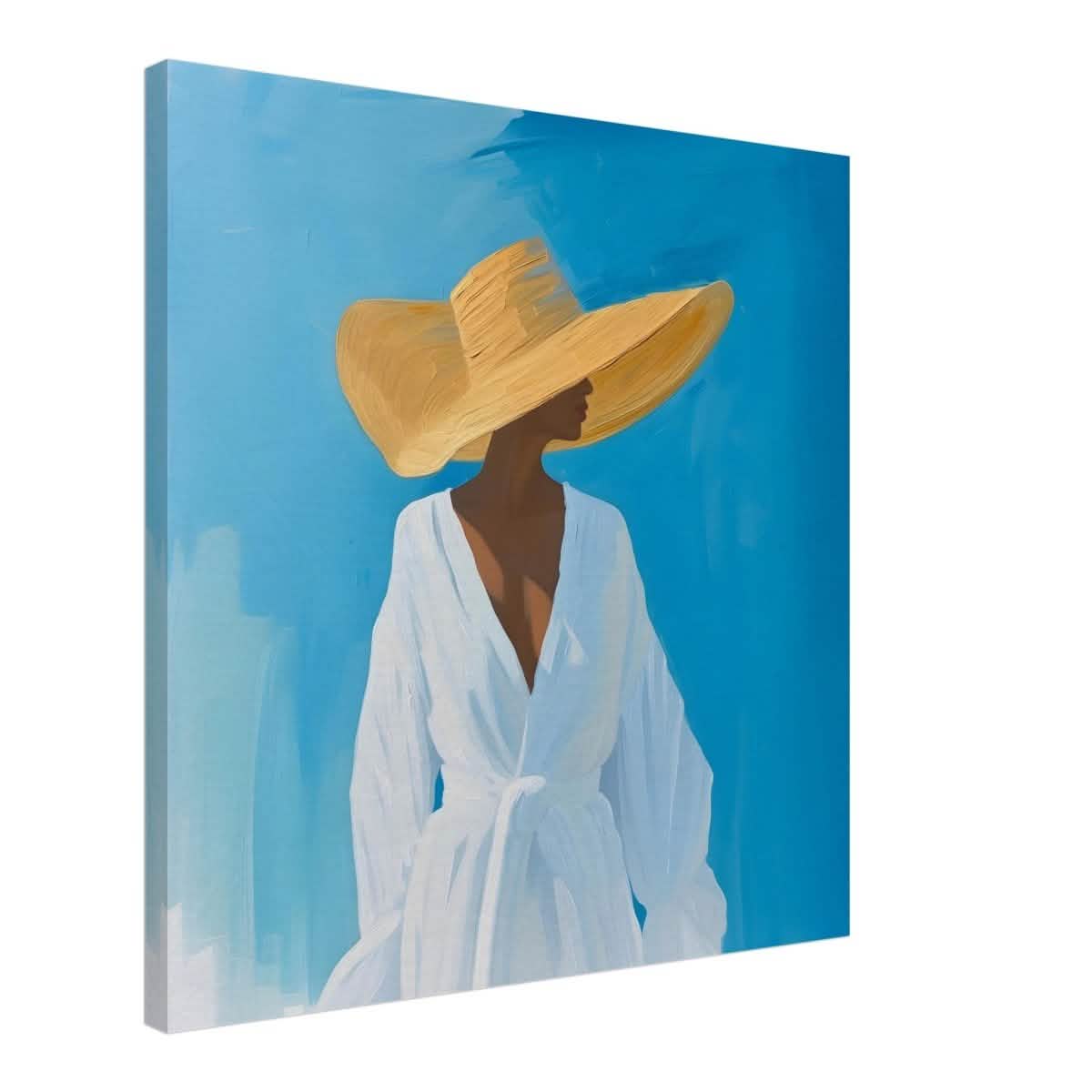 Grace in the Breeze | Minimalist Figurative Art print - Canvas - 60x60 cm / 24x24″ -