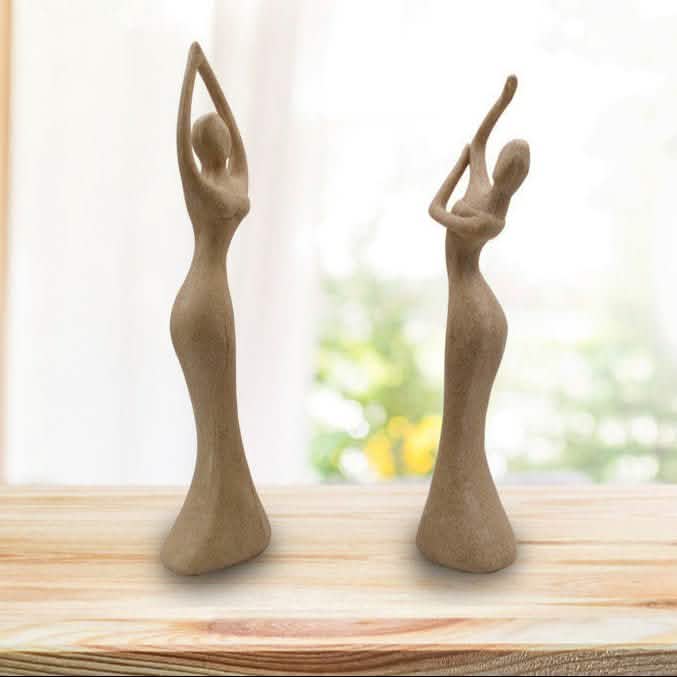 Graceful Abstract Resin Figurine – Handmade Modern Home Décor - A -