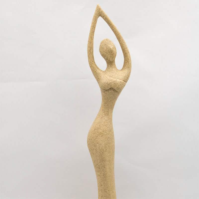 Graceful Abstract Resin Figurine – Handmade Modern Home Décor - A -