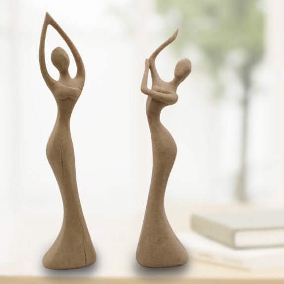 Graceful Abstract Resin Figurine – Handmade Modern Home Décor - A -