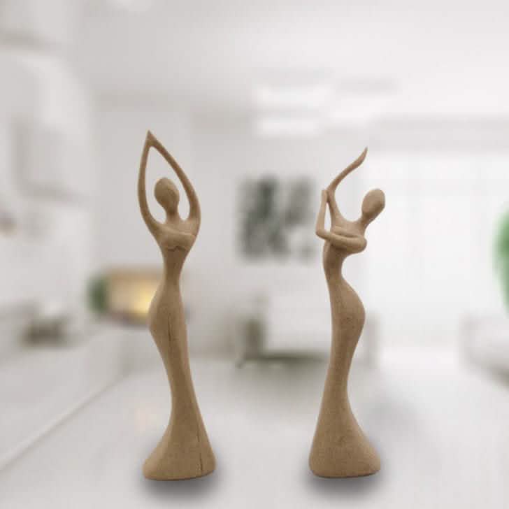 Graceful Abstract Resin Figurine – Handmade Modern Home Décor - A -
