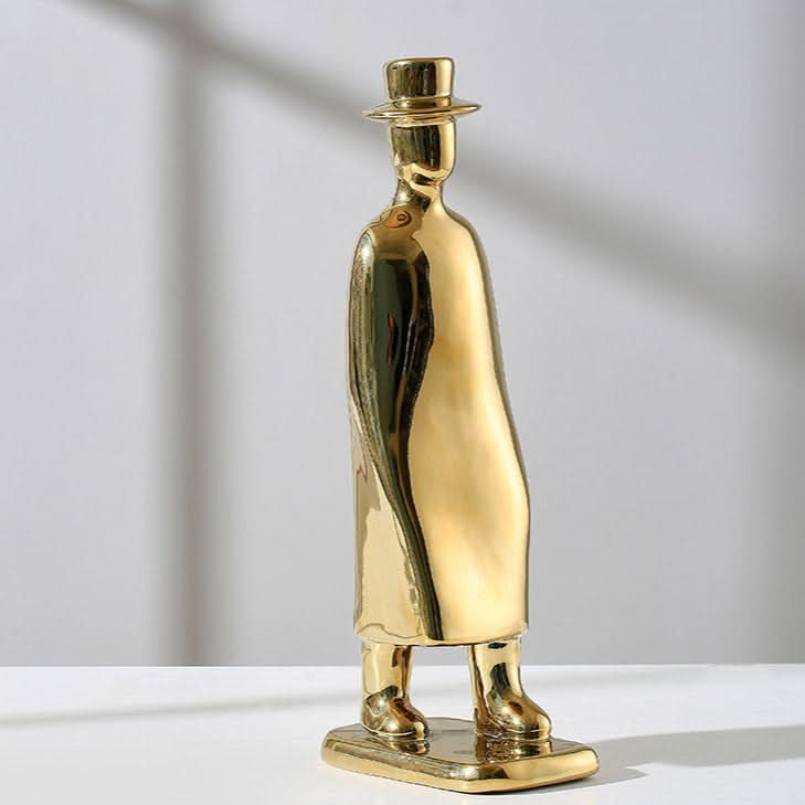 Graceful Pose Figurine – Elegant Resin Sculpture in Gold, Silver or White - Gold -