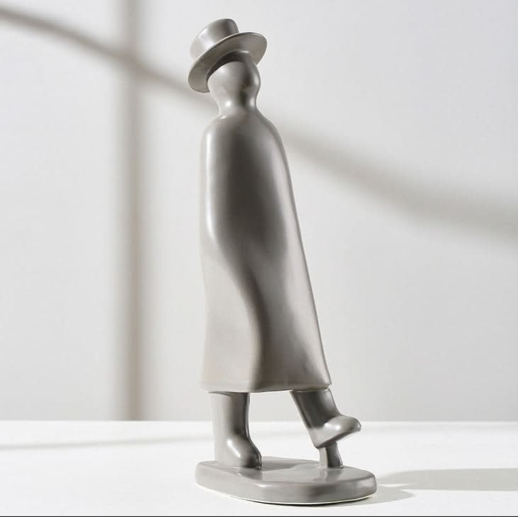 Graceful Pose Figurine – Elegant Resin Sculpture in Gold, Silver or White - Gray -