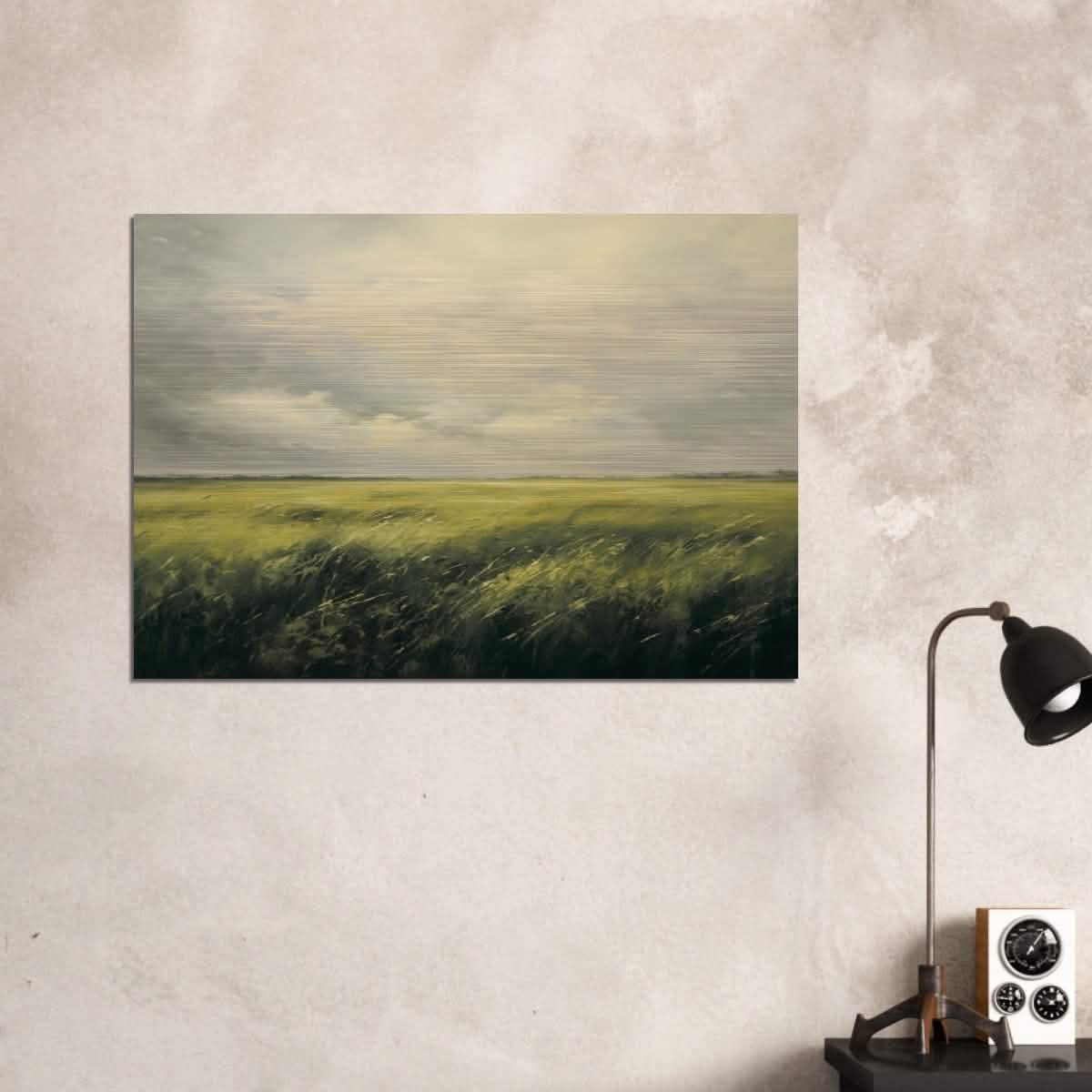 Green Landscape Wall art - Brushed Aluminum Print - 70x100 cm / 28x40″ -