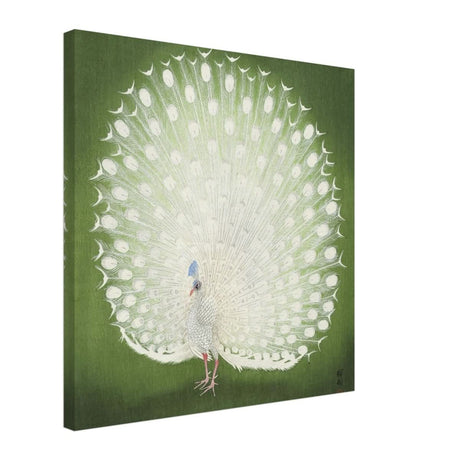 Green Peacock by Ohara Koson | Wall art Print - 50x50 cm / 20x20″ - Canvas -