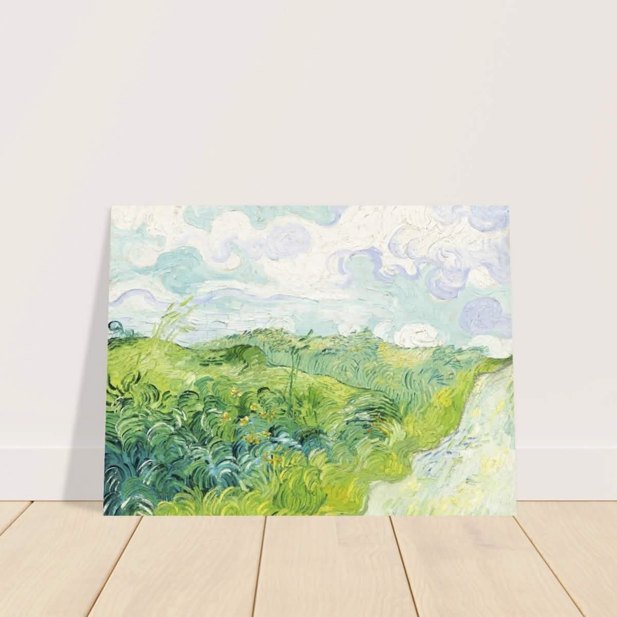 Green Wheat Fields, Auvers by Vincent van Gogh | vintage wall art print - Aluminum Print - 30x40 cm / 12x16″ -