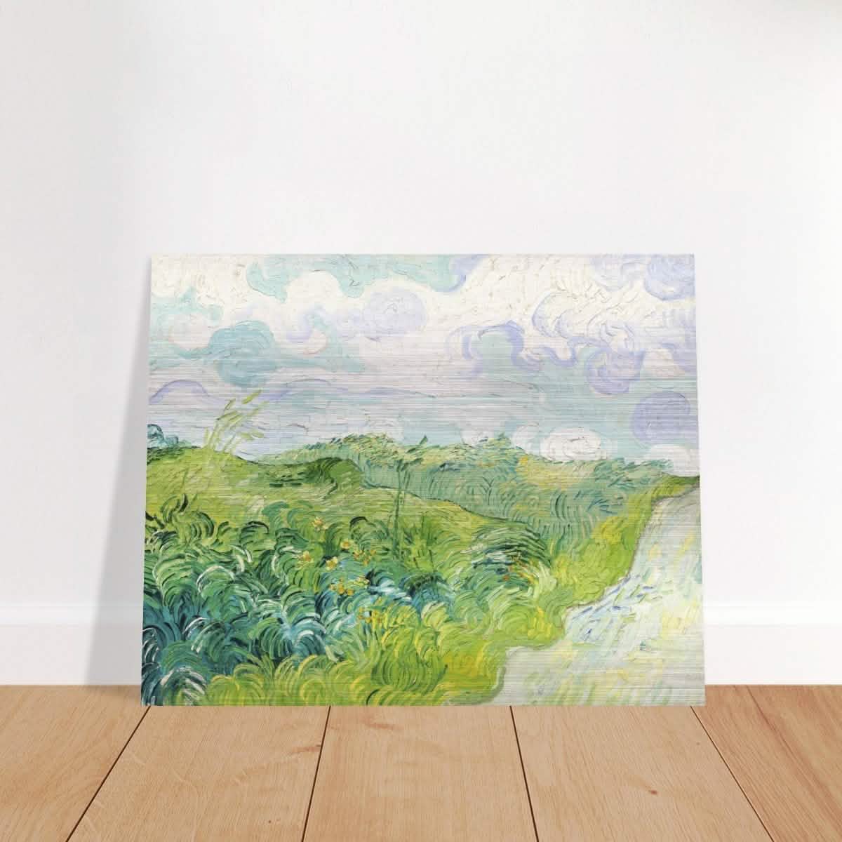Green Wheat Fields, Auvers by Vincent van Gogh | vintage wall art print - Brushed Aluminum Print - 40x50 cm / 16x20″ -