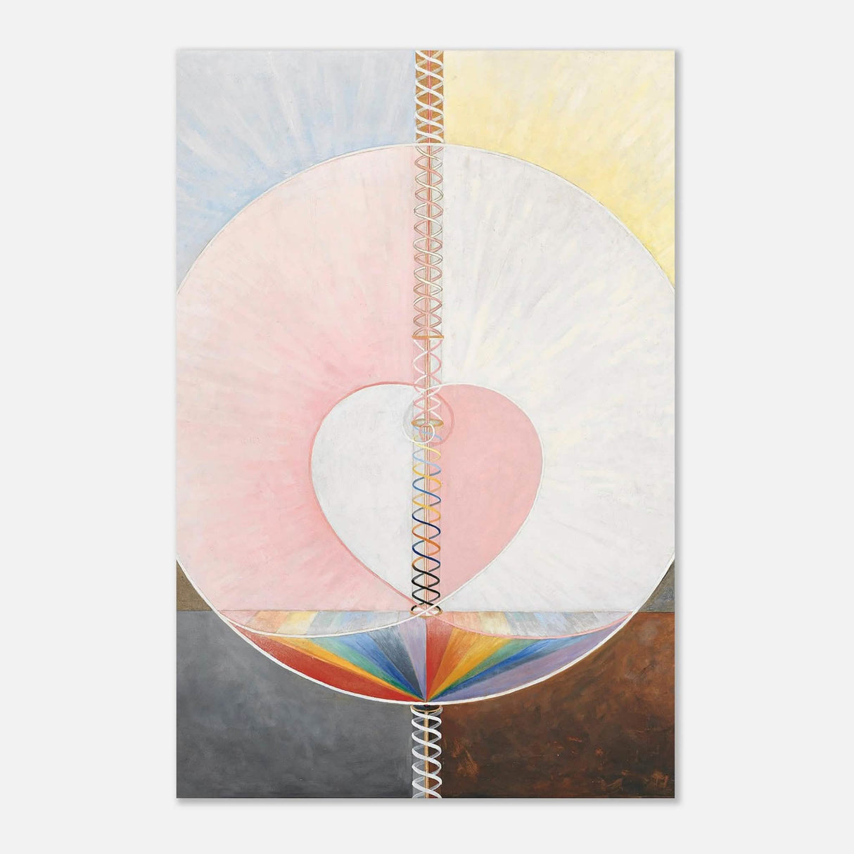 Group IX,UW No. 25, The Dove, No. 1, by Hilma af Klint, 1915 - Aluminum Print - 40x60 cm / 16x24″ -