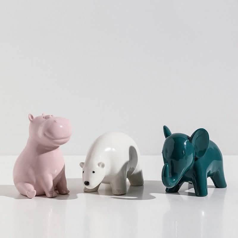 Handmade Ceramic Animal Ornaments – Modern Minimalist Porcelain Décor - Graceful Giraffe -