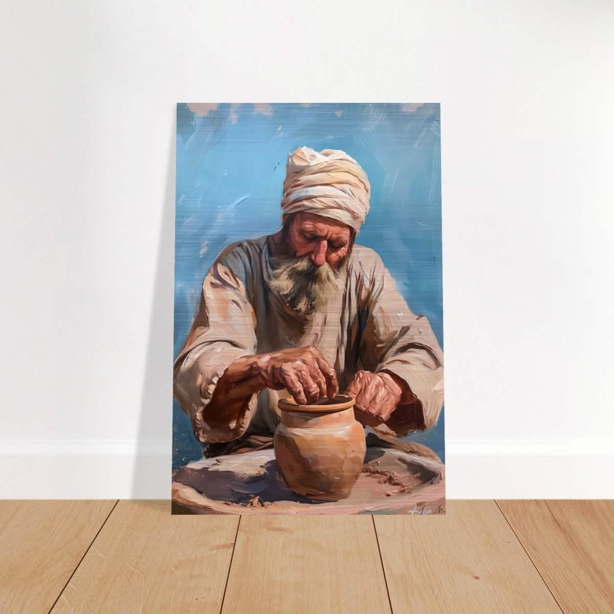 Hands of Heritage: The Art of Pottery | Wall art print - Brushed Aluminum Print - 30x45 cm / 12x18″ -