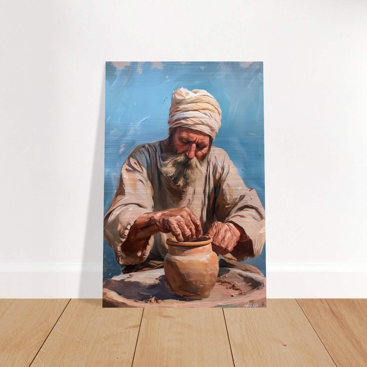 Hands of Heritage: The Art of Pottery | Wall art print - Brushed Aluminum Print - 50x75 cm / 20x30″ -