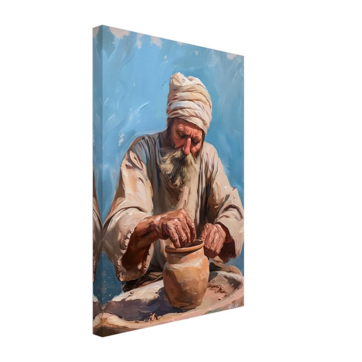 Hands of Heritage: The Art of Pottery | Wall art print - Canvas - 30x45 cm / 12x18″ -