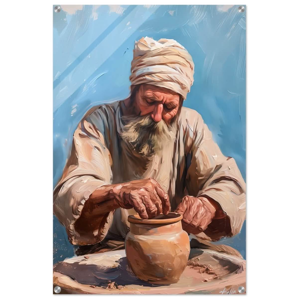 Hands of Heritage: The Art of Pottery | Wall art print - Acrylic Print - 60x90 cm / 24x36″ -