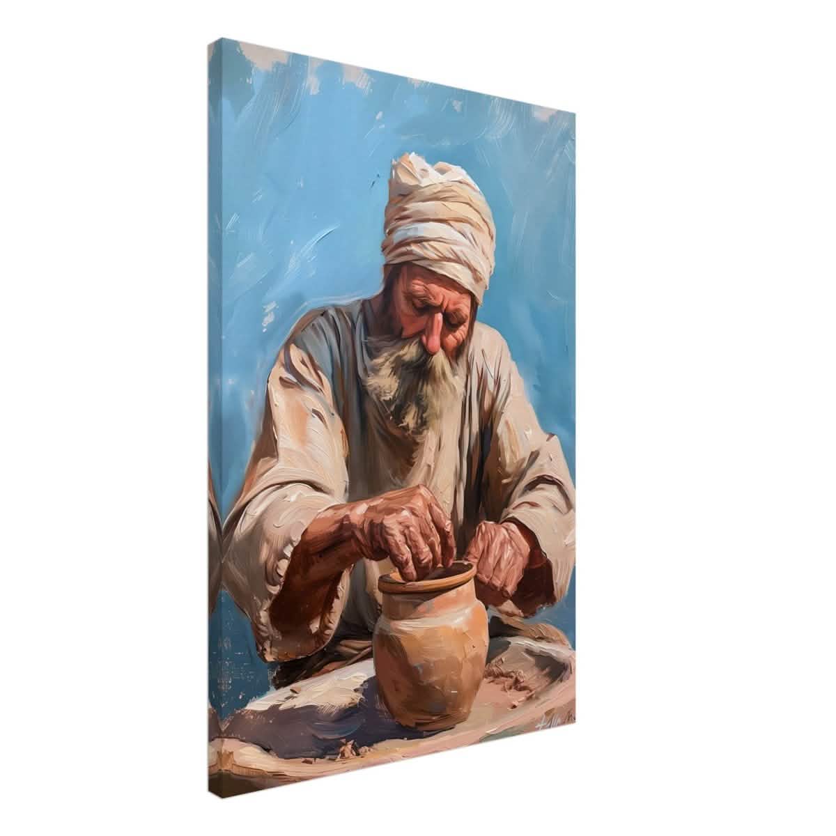 Hands of Heritage: The Art of Pottery | Wall art print - Canvas - 50x75 cm / 20x30″ -