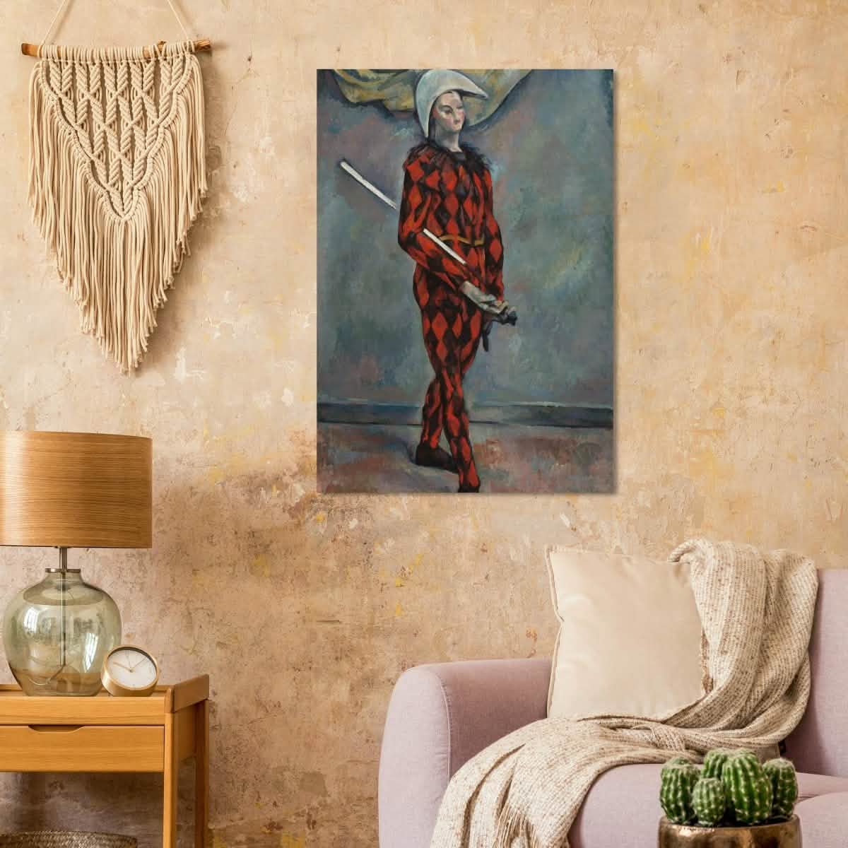 Harlequin by Paul Cézanne Vintage Wall Art - Wood Prints - 70x100 cm / 28x40″ - 20 mm