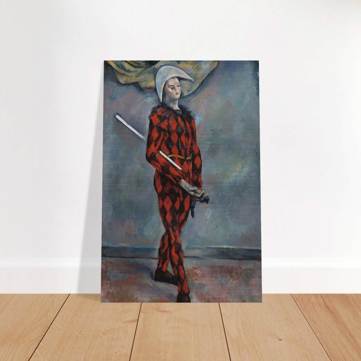 Harlequin by Paul Cézanne Vintage Wall Art - Brushed Aluminum Print - 50x75 cm / 20x30″ -