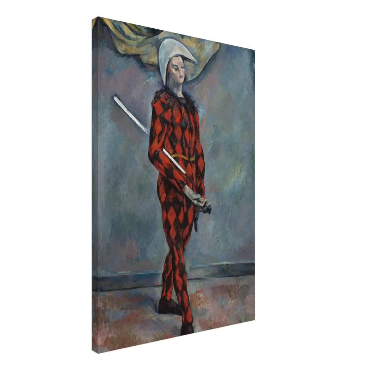 Harlequin by Paul Cézanne Vintage Wall Art - Canvas - 60x90 cm / 24x36″ - Thick